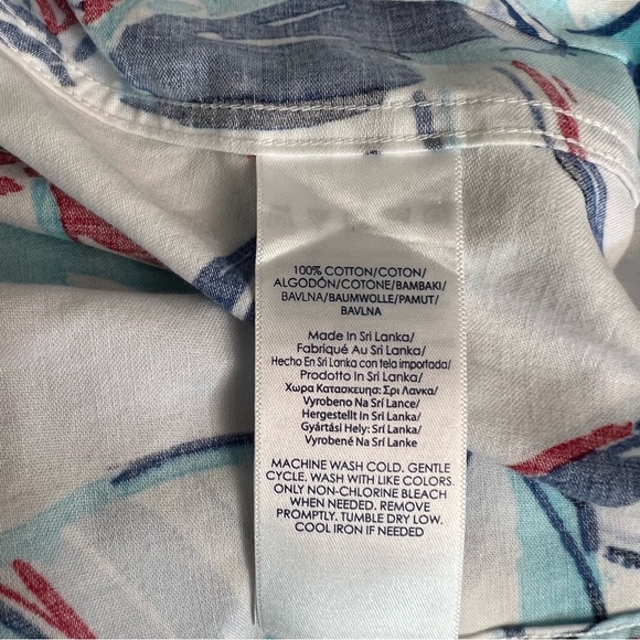 Chaps Button-down Shirt with 3/4 Sleeves. - Picture 7 of 12